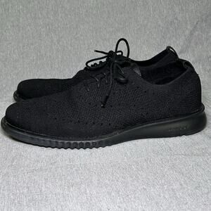 Cole Haan 2.Zerogrand Laser Knit Wingtip Oxford Black dress shoes Men’s 11 M